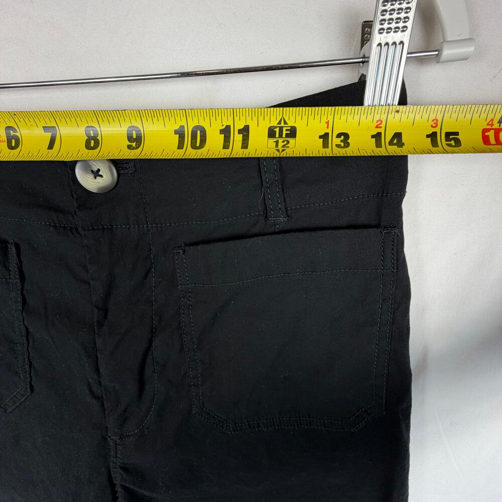 Anthropologie Maeve The Colette Cropped Wide Leg Pants Black Trousers Size 28 - Picture 7 of 10